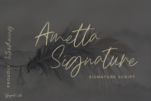 Ametta Signature Script: A Luxury Font for Branding