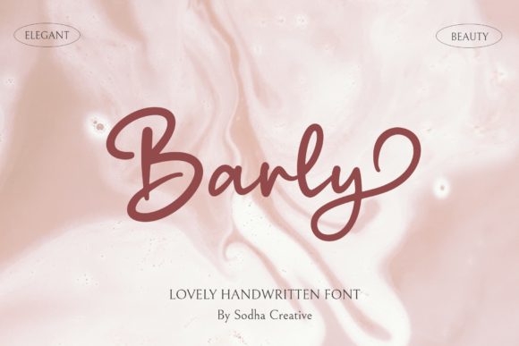 Barly - Cute Script: A Handwritten Typeface for Editorial Design