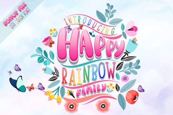 Happy Rainbow Family: A Playful Font for Branding