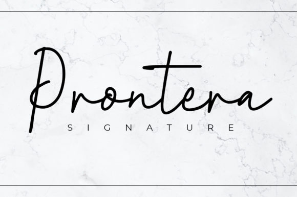Prontera Signature: A Luxury Font for Your Brand
